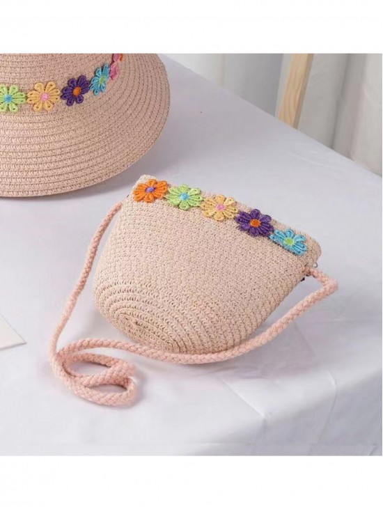 Kid's Crochet Mini Bag W/ Flowers